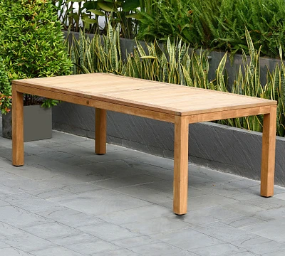 Saldano Teak Rectangular Outdoor Dining Table (63"-87")