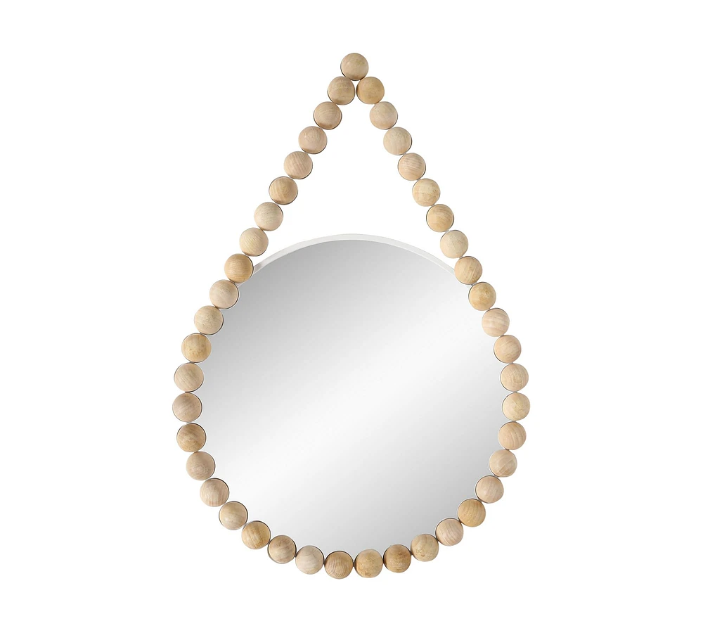 Evelyn Beaded Round Wall Mirror