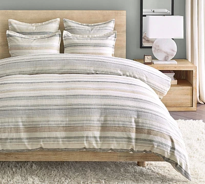 Clayton Striped Cotton Duvet Cover