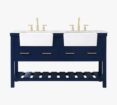 Adalina 60" Marble Top Double Sink Vanity