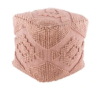 Simona Handwoven Embroidered Pouf