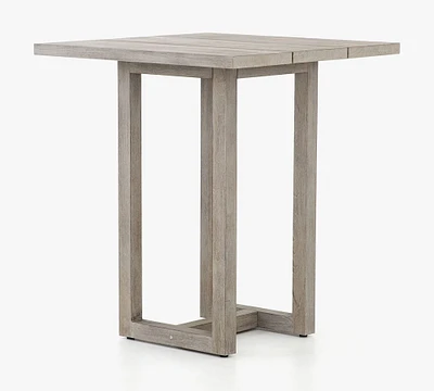 Punta Mita Teak Square Outdoor Bar Height Table (36")