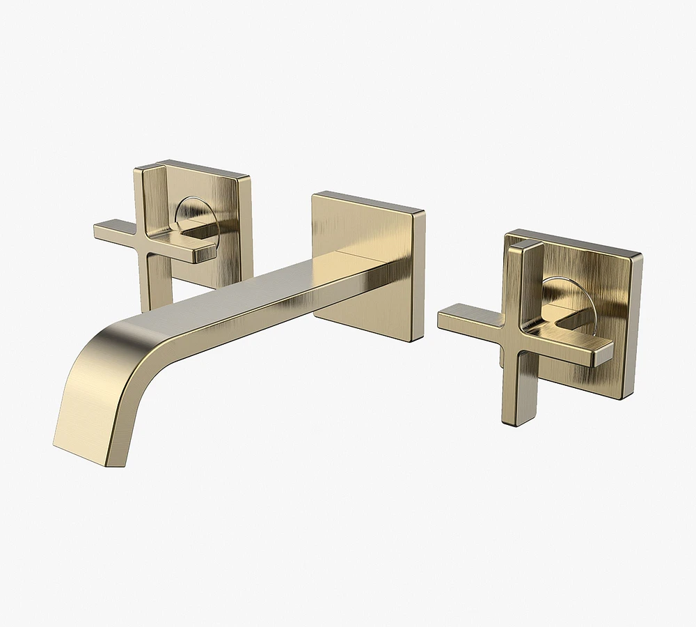 Armel Cross Handle Wall Mounted Bathroom Sink Faucet