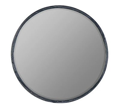 Silverdale Fir Wood Frame 34" Round Wall Mirror