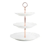 Monique Lhuillier Juliana Scalloped Three Tiered Stand