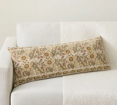 Venice Embroidered Filled Lumbar Pillow