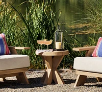 Modern Farmhouse Round Outdoor Side Table (20")