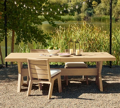 Modern Farmhouse Rectangular Extending Outdoor Dining Table (94"-112")