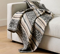 Wool Jacquard Knit Throw