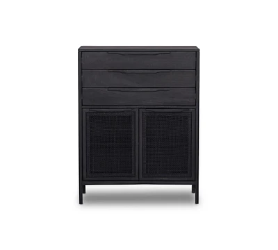 Dolores Cane 3-Drawer Tall Dresser (33.5")