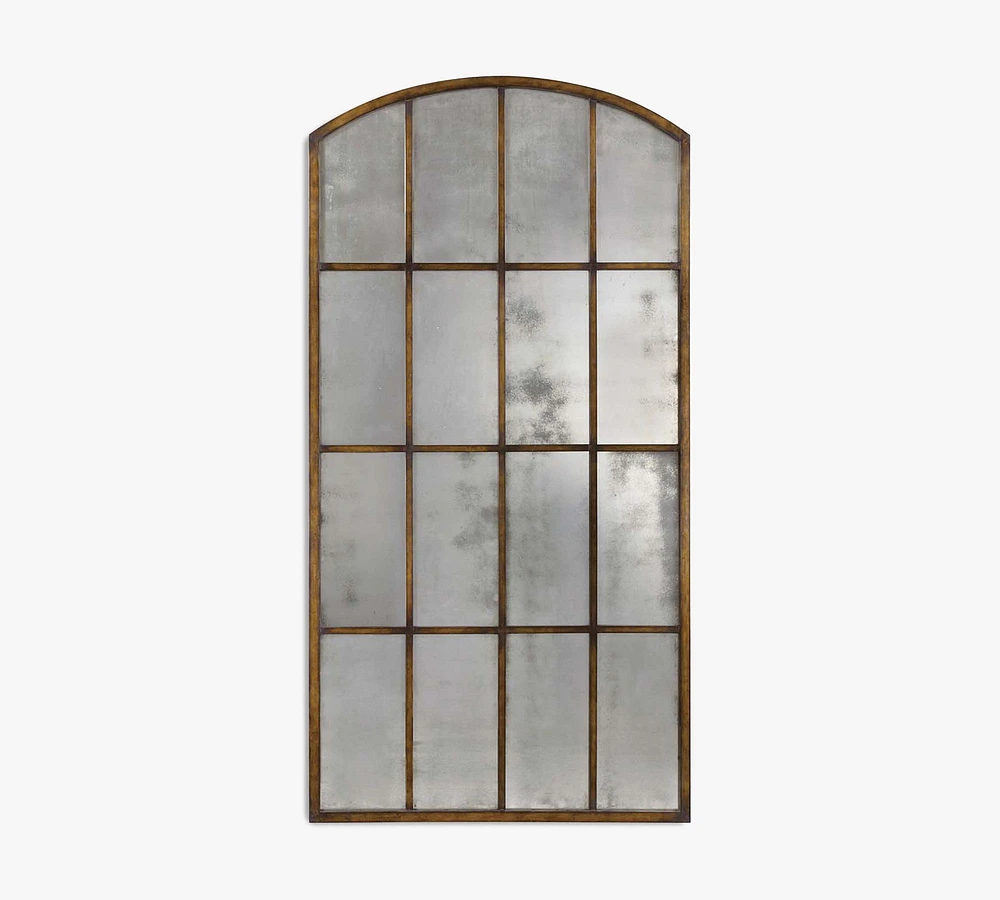 Eva Arch Windowpane Floor Mirror