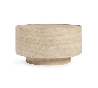 Sandy Concrete Round Outdoor Coffee Table (31")