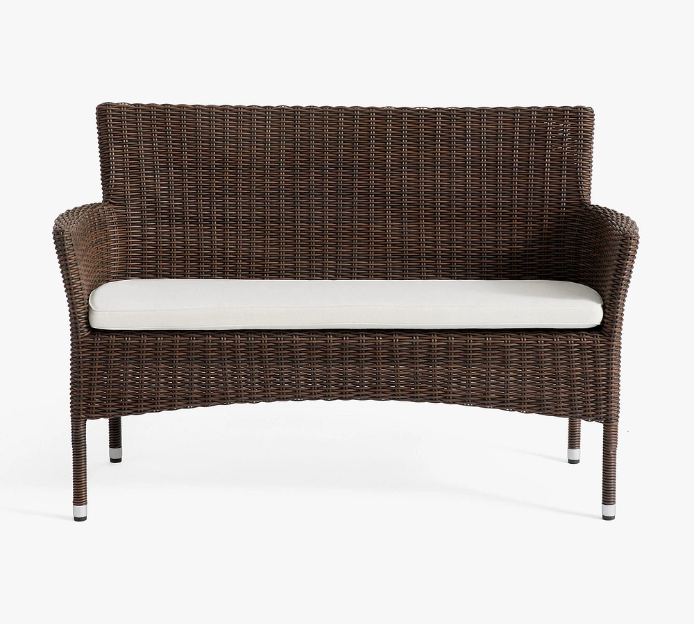 Capri Wicker Outdoor Loveseat (53")