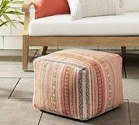 Pasadena Striped Outdoor Pouf