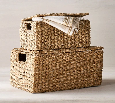 Safi Handwoven Lidded Basket