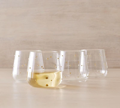 Open Box: Confetti Celebration Stemless Wine Glasses - Set of 4