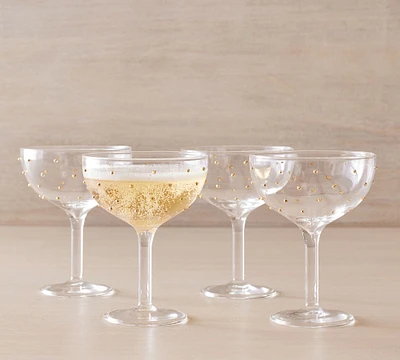 Confetti Celebration Coupe Glasses - Set of 4