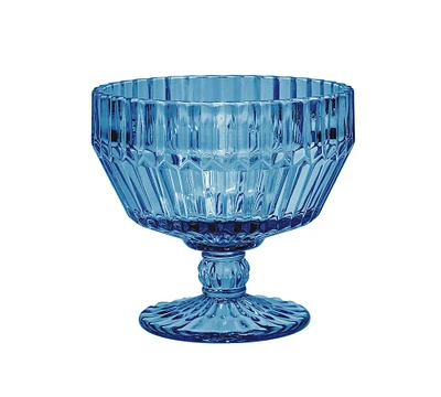 Fluted Glass Footed Bowl - Set of 4