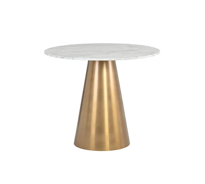 Darren Round Marble Dining Bistro Table (35.5"w)