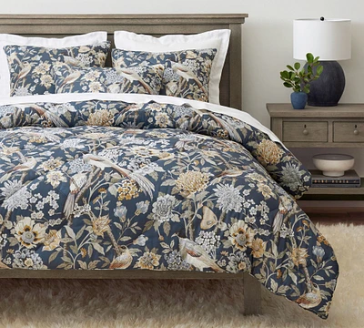 Open Box: Blue Bloom Sateen Comforter, King/Cal. King