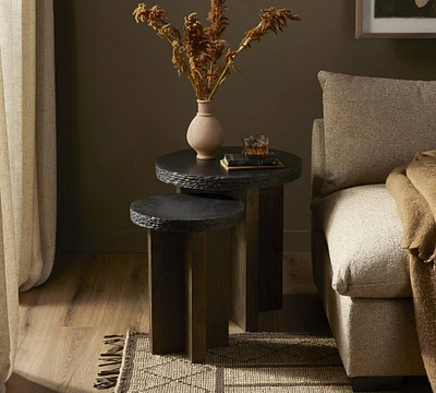 Lolan Round Nesting End Table (14"-19.5")