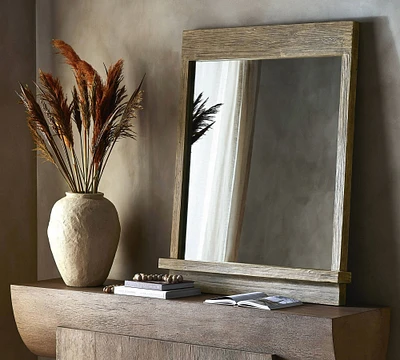 Light Pine Mirror with Ledge