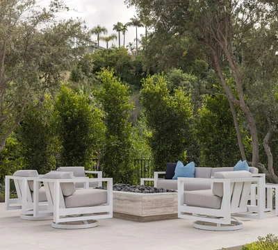 Canva Metal Swivel Outdoor Lounge Chair