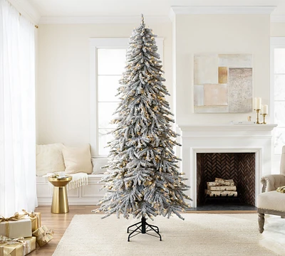Open Box: Tree Classics by Balsam Hill Lit Flocked Snow Pine Faux Christmas Tree