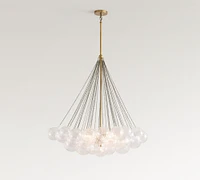 Cooper Glass Bubbled Round Chandelier (28")