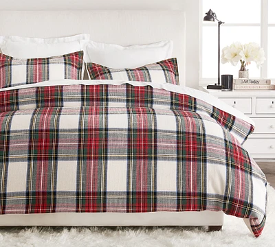 Open Box: Stewart Plaid Cotton Duvet Cover