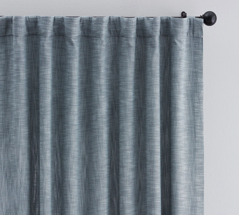Seaton Textured Cotton Blackout Curtain
