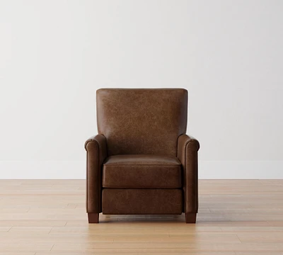 Open Box: Irving Roll Arm Leather Manual & Power Recliner