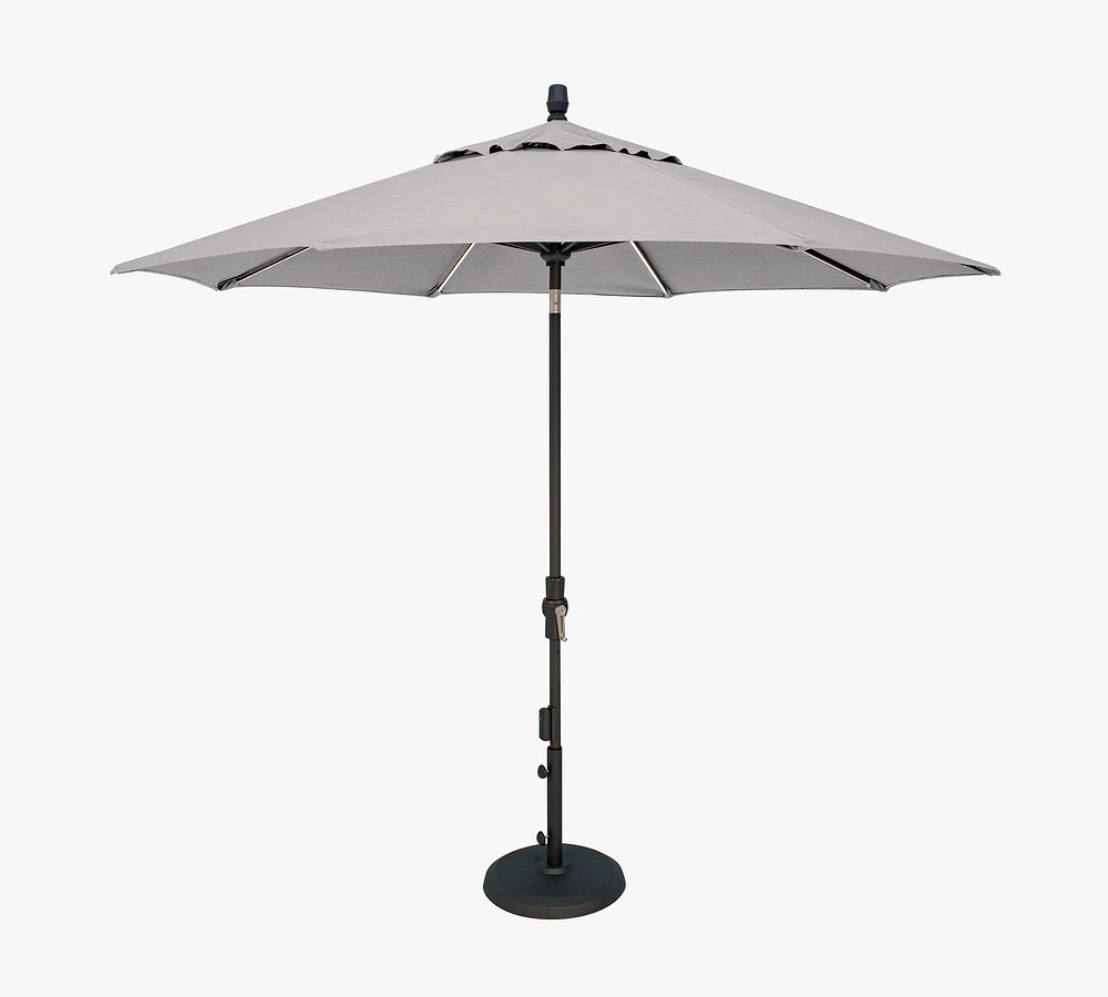 9' Round Fira LED Outdoor Patio Umbrella - Aluminum Tilt Frame