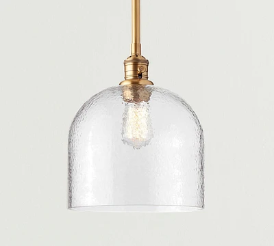 Textured Glass Pole Pendant (6"-10")