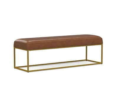Millie Leather Rectangular Bench (54")