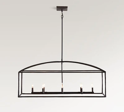 Fallon Forged-Iron Linear Chandelier (46")
