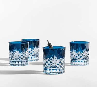 Open Box: Antique Cut Double Old Fashioned Glasses