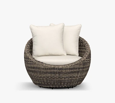 Torrey Wicker Swivel Outdoor Papasan