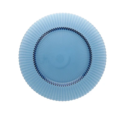 Fluted Glass Dessert Plate - Set of 4