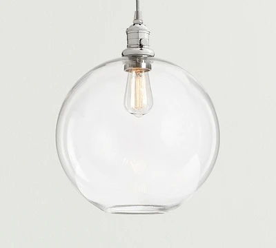 Glass Globe Cord Pendant (9"-13")