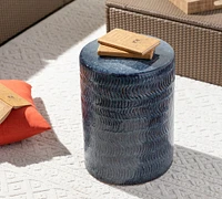 Willow Ceramic Round Outdoor Accent Table (13")