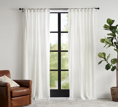 Open Box: Custom Belgian Flax Linen Curtain - Classic Ivory