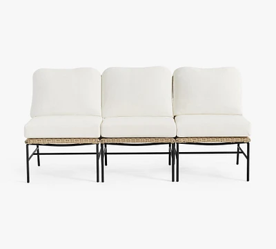 Tulum Wicker 3-Piece Armless Outdoor Sofa (69")
