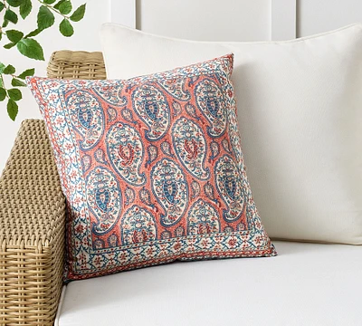 Aubrey Paisley Printed Outdoor Pillow