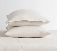 Belgian Flax Linen Hemstitch Pillowcases - Set of 2