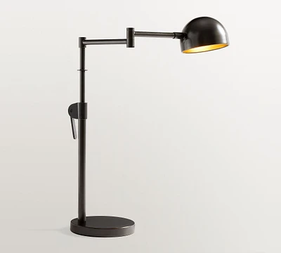 Sherman Metal Dome Articulating Task Table Lamp (22")