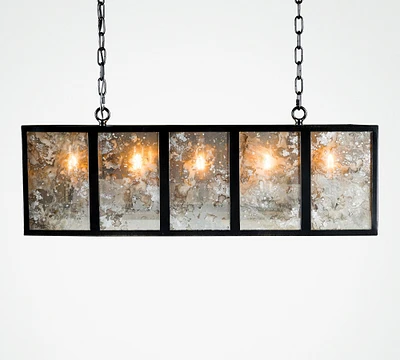 Trainer Linear Glass Chandelier (35")