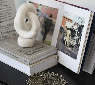 Decorative Marble Chain Link Taper Candle Holder