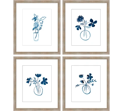 Floral Lines Framed Print
