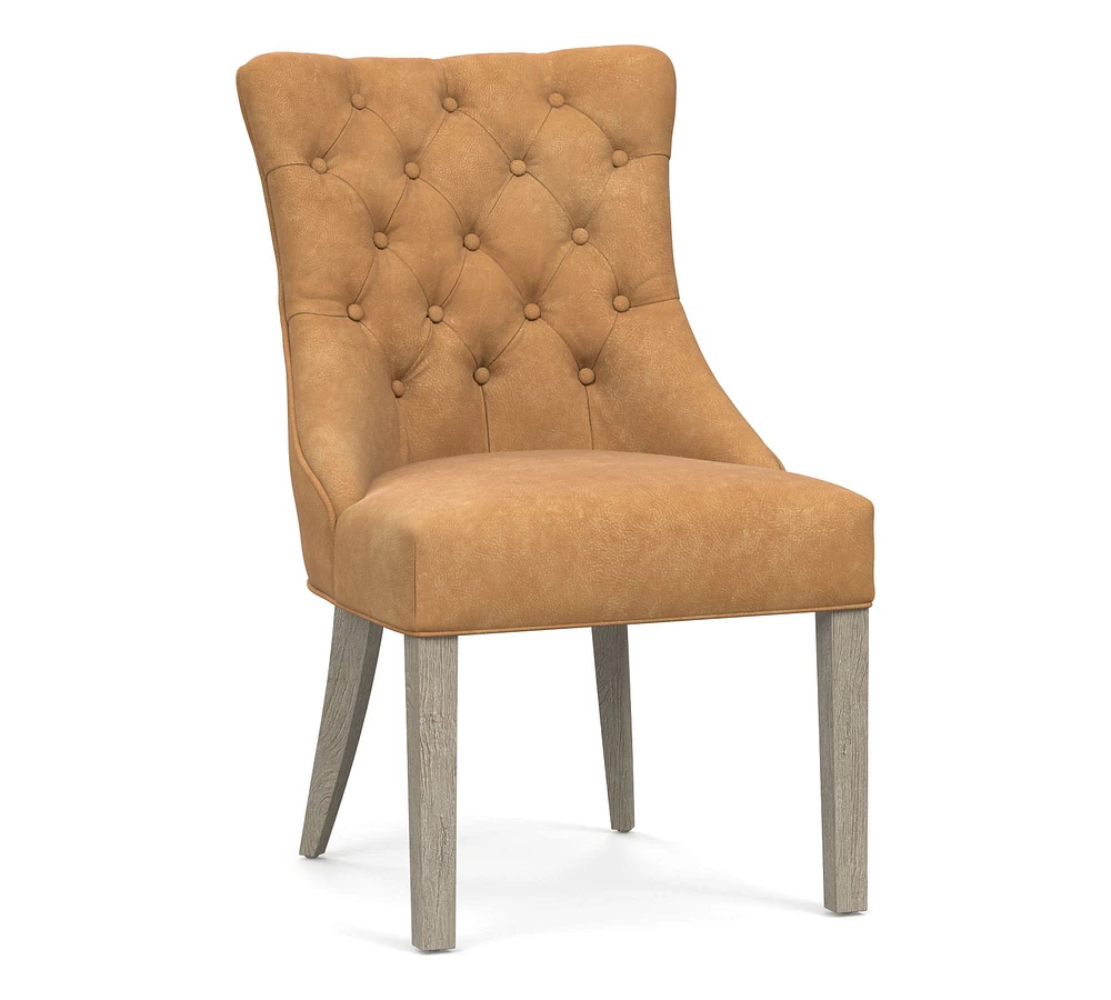 Hayes Tufted Leather Dining Chair